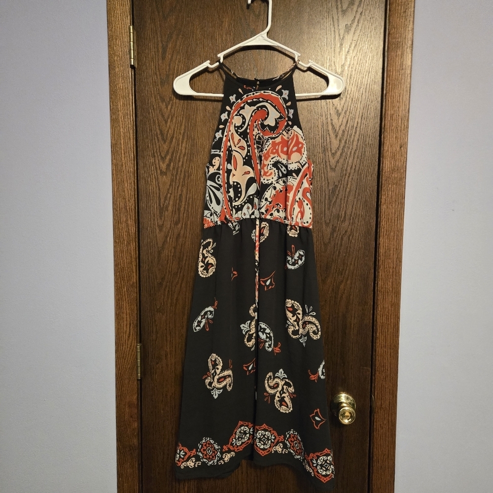 Loft Paisley Print Halter Dress